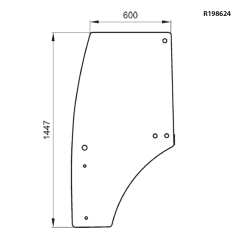 John Deere 5095E Sol Kapı Camı