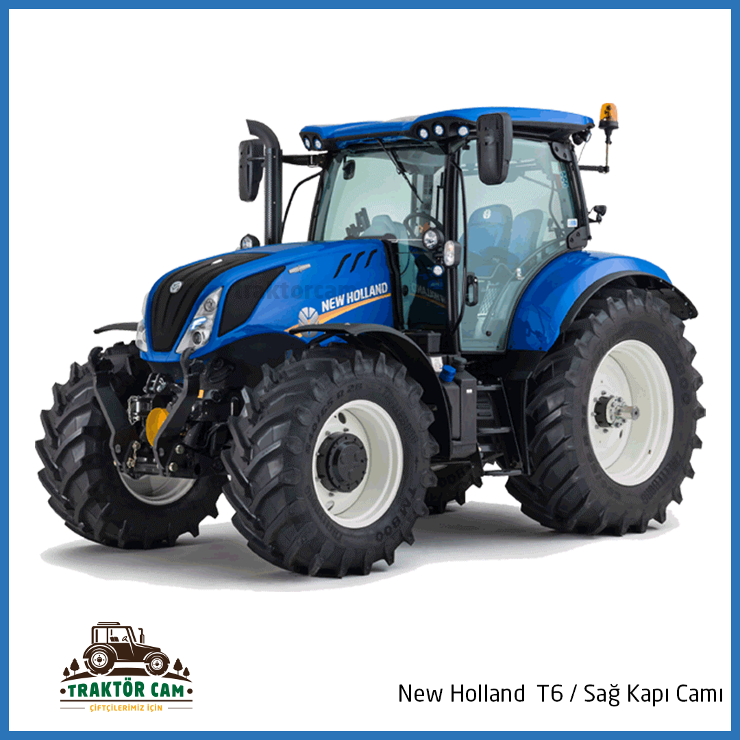 New Holland T6 Sağ Kapı Camı